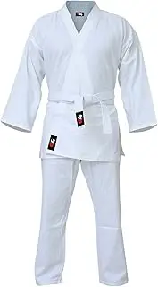 [G4 VISION] G4 Karate Suit GI Aikido Training Adult Student Uniform Set Free Belt Black White