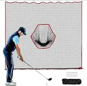 GolfHitting Nets, 10x10ft Barrier Net, Heavy Duty Netting, Dependable Strength, Practice Ball Barrier, Ideal for Backyard Driving, Chipping, Swing Training