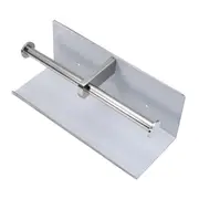 Stainless Steel Toilet Double Roll Holder Bathroom Wall Mount Paper Shelf Home