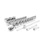 27 Pcs of Chicane 3/4" Drive 12Pt Metric / Af Standard Socket Set