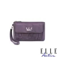 在飛比找ETMall東森購物網優惠-【ELLE Active】繁花世界系列-零錢包/手掛包-紫色