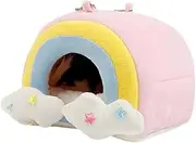 Guinea Pig Bed, Cave Bed Nest Hideout, Warm House Cage Supplies, Small Animal Hideout for Chinchilla, Hamsters, Hedgehog, Machine Washable