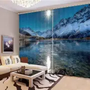 Glaciers Bask In Cute Sun 3D Blockout Photo Print Curtain Fabric Curtains Window