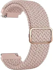 Elastic Solo Loop Bands Quick Release 20mm 22mm for Men Women, Soft Adjustable Stretchy Braided Sport Replacement Straps for Smart Watch Sport Watch