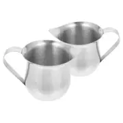 2 Pcs Stainless Steel Milk Cup Espresso Frother Frothing Pitcher