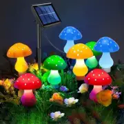 New Upgraded Set of 8 Solar Mushroom Lights, 8 Modes Waterproof Garden Mushro...