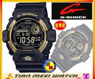 【台灣CASIO原廠公司貨】G SHOCK潮男必備黑金款 G-8900GB-1【天美鐘錶店家直營】【下殺↘超低價】