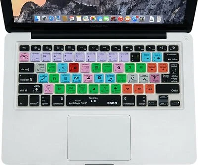 Pro X Shortcut Design Silicone Keyboard Skin Cover Compatible MacBook for Logic