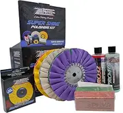 ZEPHYR Custom POLISHING Products Super Shine Polishing Kit with 8" Polishing Wheels for Aluminum, Stainless on Semi Trucks, Polishing Aluminum Wheels