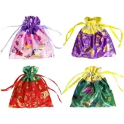 5 Pcs Drawstring Christmas Gift Bag Candy Bags for Christmas Party
