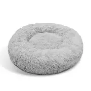Pet Dog Bed Bedding Warm Plush Round Comfort Dog Nest Light Grey kennel XL 100cm