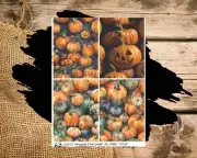 Fall Pumpkins | A4 Rice Paper | AB Studios | Paper for Decoupage | Halloween