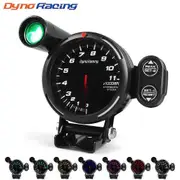 Dynoracing 80MM Tachometer RPM Gauge High Speed stepper motor 7 Colors 0-11000 RPM Meter With Shift Light and Peak warning