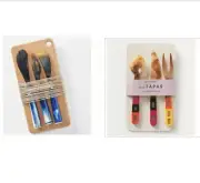 Ina and Arcelia Mezze Farm Peasant Boho Hipster Hippie Art Hip Cheese Knife Set