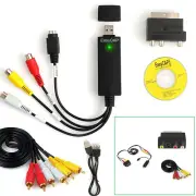 USB2.0 VHS To DVD Converter Audio Video Capture Kit Scart RCA Cable for Win10 A+