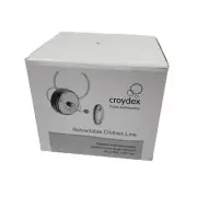 Croydex Retractable Clothesline 8ft Stainless Steel Chrome