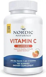 Nordic Naturals Vitamin C Gummies - Chewable Vitamin C Gummy Provides Immune System Support and Antioxidant Protection for Children and Adults*, Tangerine Flavor, 120 Count