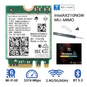 Intel AX210NGW WiFi 6E M.2 NGFF Wireless Card Tri-Band BT 5.3 Network Adapter PC