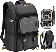 TARION Camera Backpack, Waterproof Camera Bag with 15'' Laptop Compartment, Professional Photography Backpack Large Capacity with Rain Cover for DSLR SLR Canon Nikon Fuji Sony Cameras