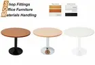 RAPIDLINE ROUND TABLE 600, 1200, WHITE, BEECH, CHERRY, BLACK, CHROME ROUND BASE