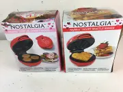 2 Nostalgia My Mini Heart Waffle And Mini Donut Maker -New. Outer Box Damage.