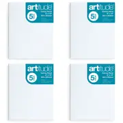 4x 5pc Artitude Cotton 8x10'' Canvas Panel Art/Craft 280gsm Oil/Acrylic Painting