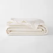 Sheridan Outlet Wool Blanket in White Polyester/Wool