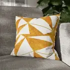 CUSHION COVER PILLOW CASE|YELLOW GEOMETRIC TRIANGLE PATTERN
