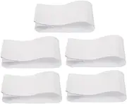 WOONEKY 5pcs White Sport Captain Armbands Elastic Wrist Bands for Team Soccer Rugby Basketball Fundraising