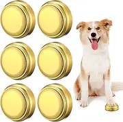 VioraWhite 6 Pcs Dog Buttons for Communication Golden Pet Training Buzzer 30 Seconds Record Playback Animal Talking Sound Buttons Funny Gift for Study Office Home