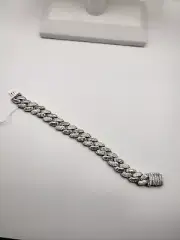 Miami Cuban link Bracelet W/ CZ Baguette