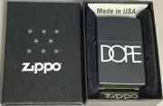 ZIPPO 2019 DOPE LOGO BLACK MATTE LIGHTER SEALED IN BOX K473