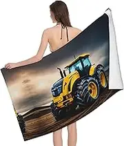 VPPUR Company Farm Tractor Print Camping Bath Towel 52 x 32 in Soft Highly Absorbent Quick Dry Towels for Bathroom