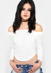 Saint Send Him Away Off Shoulder Top
