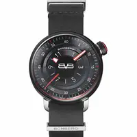 在飛比找PChome24h購物優惠-BOMBERG【炸彈錶】BB-01系列 黑紅皮帶錶款