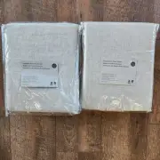 West Elm Belgian Flax Linen 48x96 Natural with Blackout set of TWO