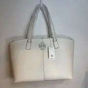 NWT Tory Burch McGraw Leather Tote in New Ivory