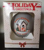 The Home Depot 2004 Happy Holidays Glass Ball Christmas Ornament