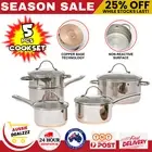 Smith & Nobel Luminous 5-Piece Copper Base Stainless Steel Cookset Cookware Set