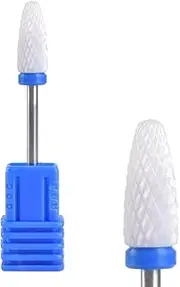 KADS Ceramic Nail Drill Bit 5 Sizes of Nail Drill Bit Cuspidal Nail Drill Bit Polish Tools Ceramics Grinding Stone Head Nail Art Machine (Medium)