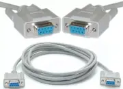 10ft long DB9pin Female~F Null Modem Cross/Nul wired,Serial RS232 Cable/Cord$SHd