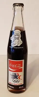 Vintage 1980 Unopened LA Olympic Committee Coca Cola Coke Glass Bottle