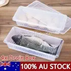 4PCS Refrigerator Storage Box Food Container Kitchen Freezer Fridge Organiser AU