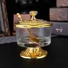 Kitchen Spice Pot Seasoning Jar Elegant Food Storage Container with Lid Spoon