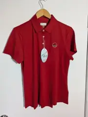 NWT WOMEN'S GREG NORMAN POLO, SIZE: L, COLOR: RED (J550)