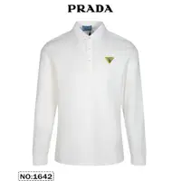 在飛比找蝦皮購物優惠-Prada~普拉達 polo衫 2024早春新款高品質翻領長