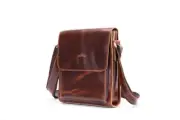 Noblag Men's Satchel Messenger Bags Oil Wax Genuine Leather Coffee