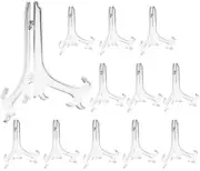 Artliving 6 Inch Clear Plastic Easels or Stand/Plate Holders to Display Pictures