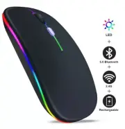 Bluetooth Rechargeable LED Mouse Wireless or Wired, Rechargeable