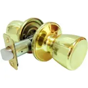 Medium Tulip Knob Passage Lockset, Polished Brass TS730B